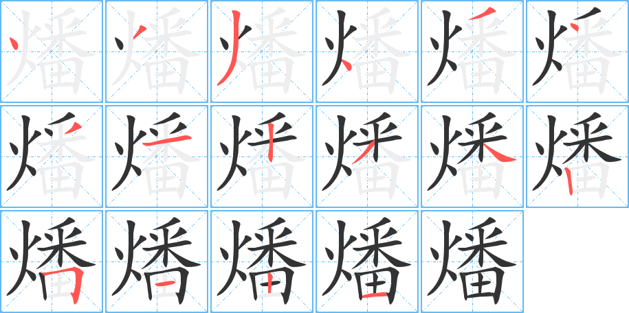 燔的筆順筆畫