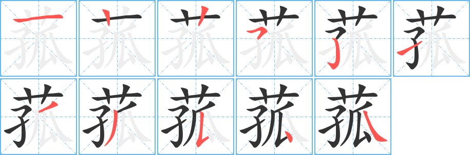 菰的筆順筆畫(huà)