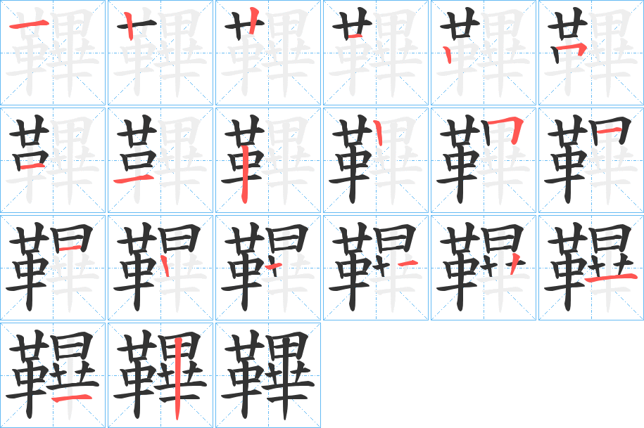 鞸的筆順筆畫