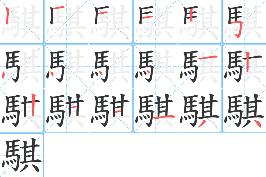 騏的筆順筆畫