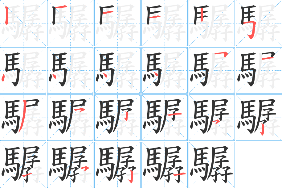 驏的筆順筆畫