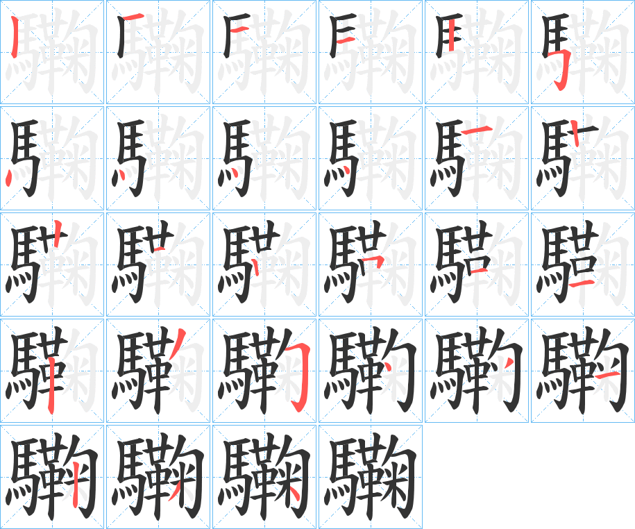 驧的筆順筆畫