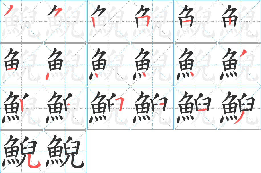 鯢的筆順筆畫