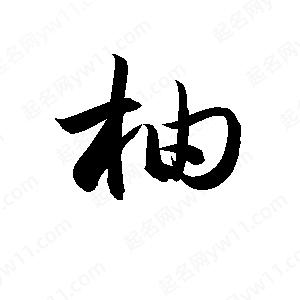 孫萬(wàn)民寫的草字柚